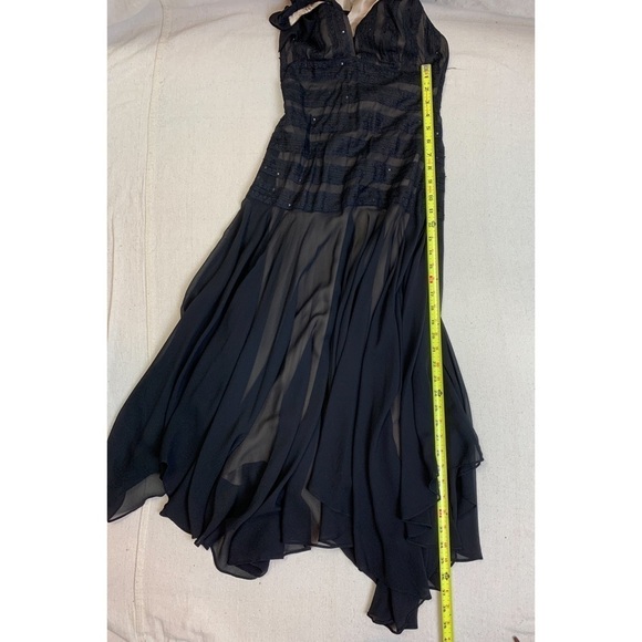 BCBG Halter Chiffon sequin Formal Cocktail Maxi dress 4 - Picture 5 of 11